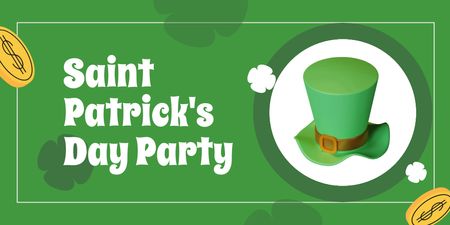 Ontwerpsjabloon van Twitter van St. Patrick's Day Holiday Greetings with Green Hat
