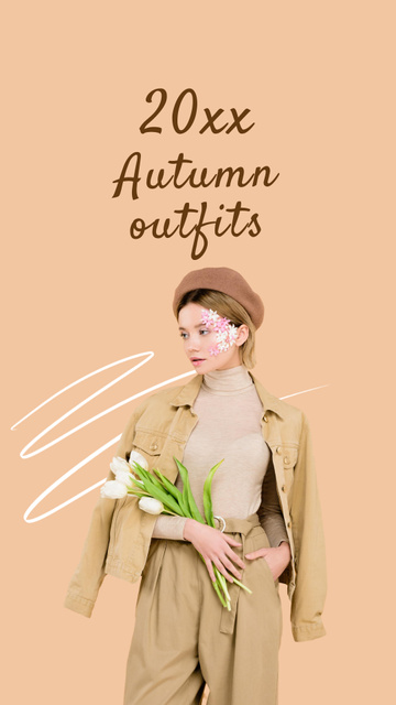 Autumn Clothes Sale Announcement Instagram Video Storyデザインテンプレート