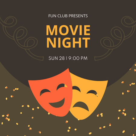 Movie Night Event  Instagram Design Template