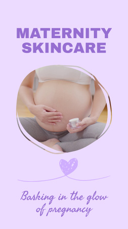 Ontwerpsjabloon van Instagram Video Story van Effectieve zwangerschapsverzorgingscrème met slogan