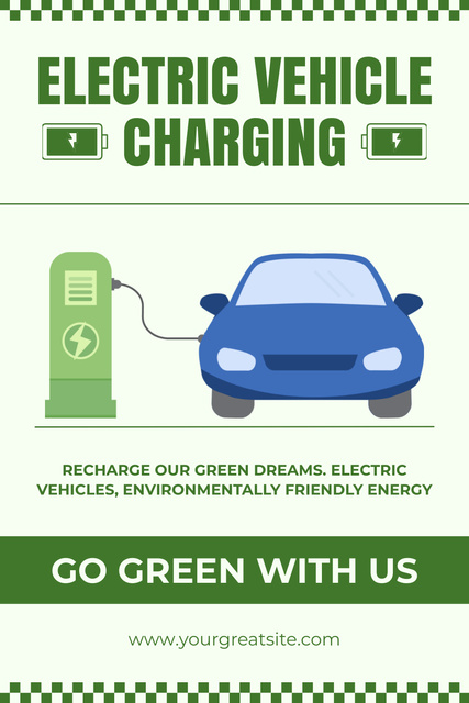 Template di design Charging Electric Vehicles in Parking Lots Pinterest