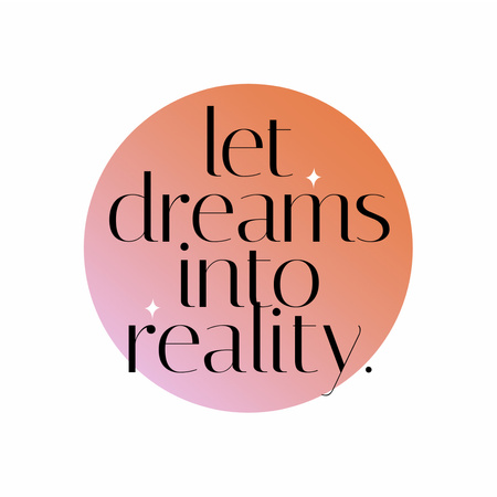 Designvorlage Inspirational Phrase in Pink Circle für Instagram