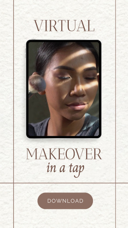 Virtual App Advertisement with Beautiful Woman TikTok Video Design Template