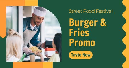 Street Fast Food Ad Facebook AD tervezősablon