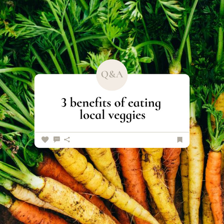 Template di design Local Veggies Ad with Fresh Carrot Instagram