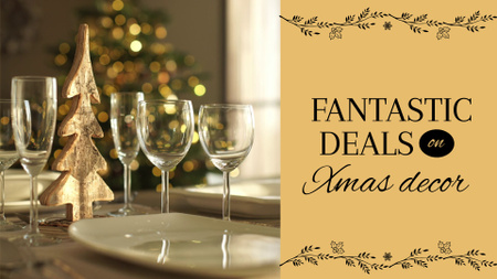Plantilla de diseño de Fantastic Deals for Christmas Decor Sale Full HD video 