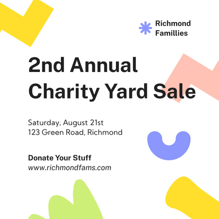Annual Charity Yard Sale Instagram Design Template