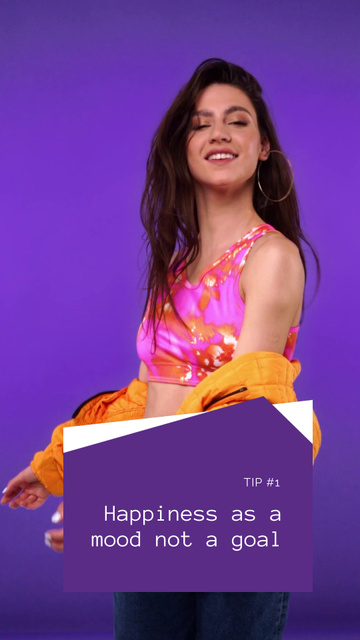 Modèle de visuel Motivational Advice with Bright Attractive Brunette - TikTok Video