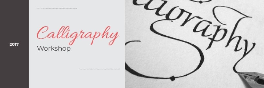 Plantilla de diseño de Calligraphy workshop Annoucement Email header 