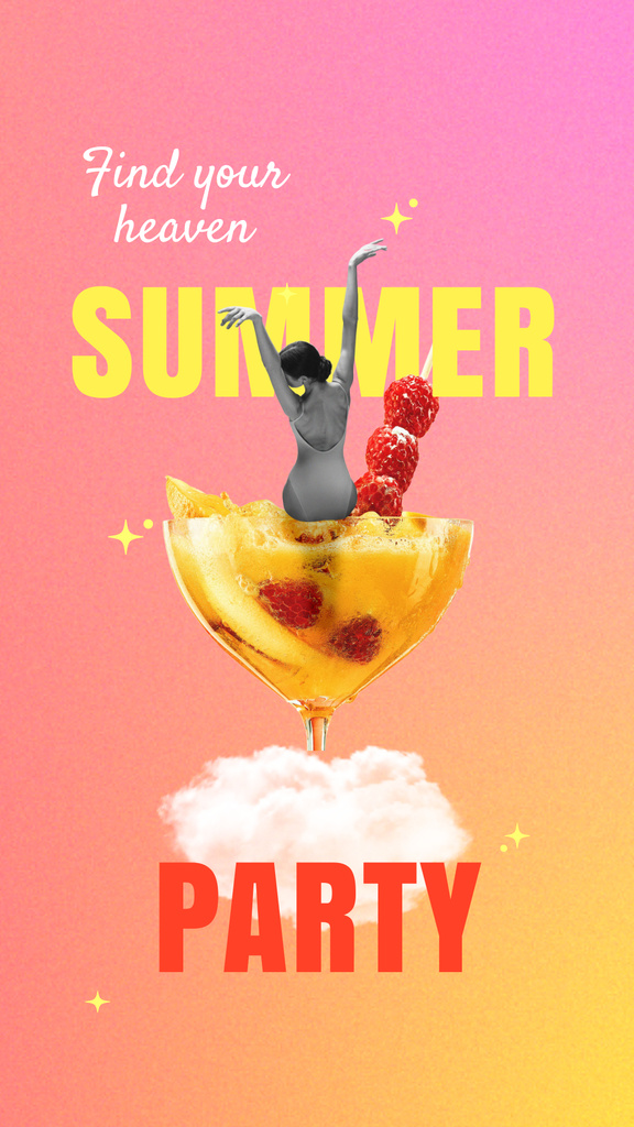 Plantilla de diseño de Announcement Summer Party Instagram Story 