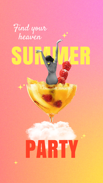 Announcement Summer Party Instagram Story Design Template