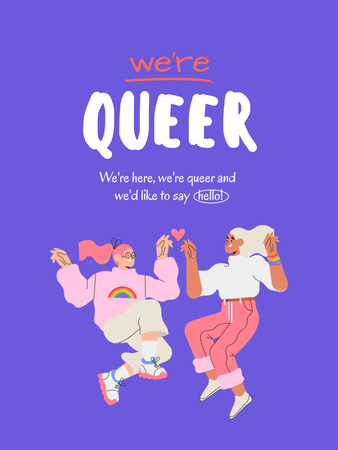 Awareness of Tolerance to Queer People Poster USデザインテンプレート