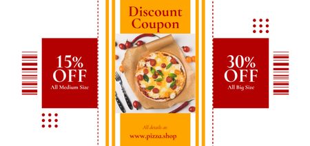 Modèle de visuel Offre de rabais sur les pizzas - Coupon Din Large