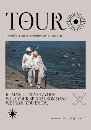  Romantic Tour for  Senior Couples Poster 28x40in Design Template