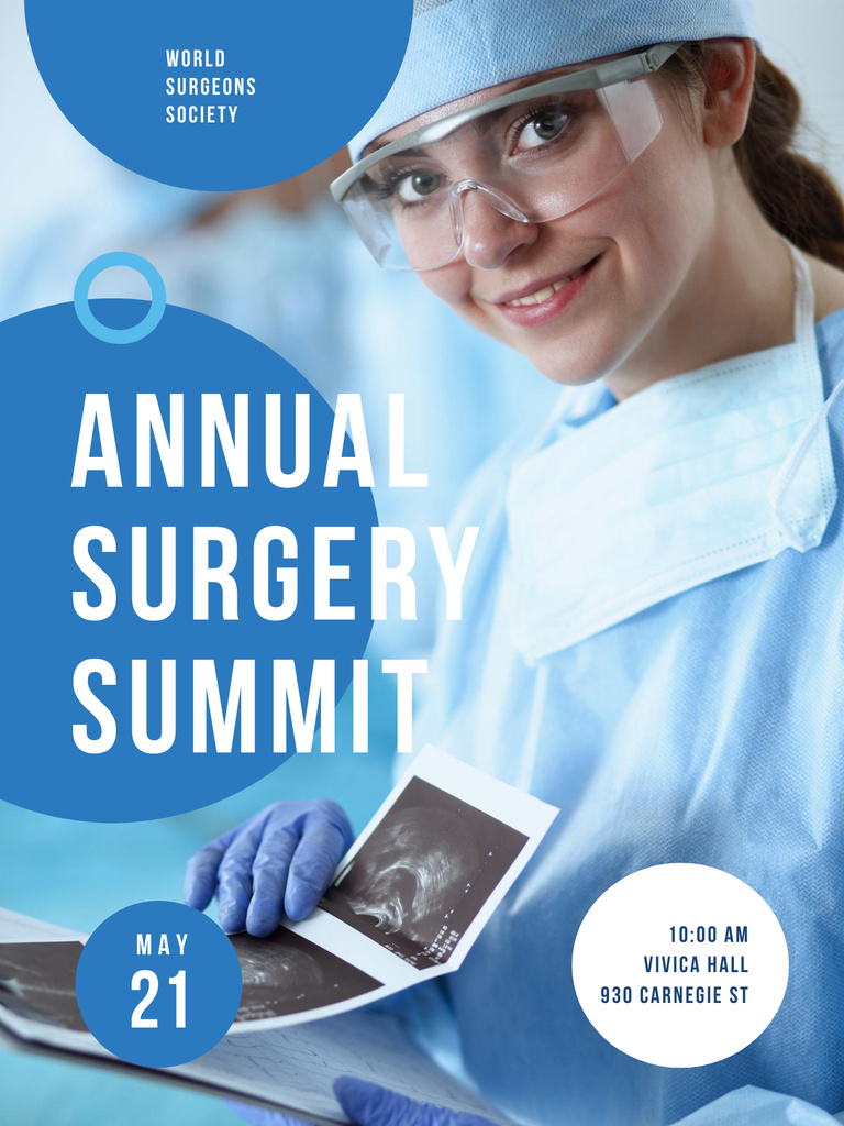 Plantilla de diseño de Annual Surgery Summit Poster US 