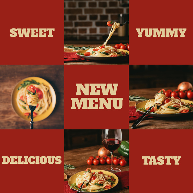 Template di design Cherry Tomato Pasta Restaurant Offer Instagram