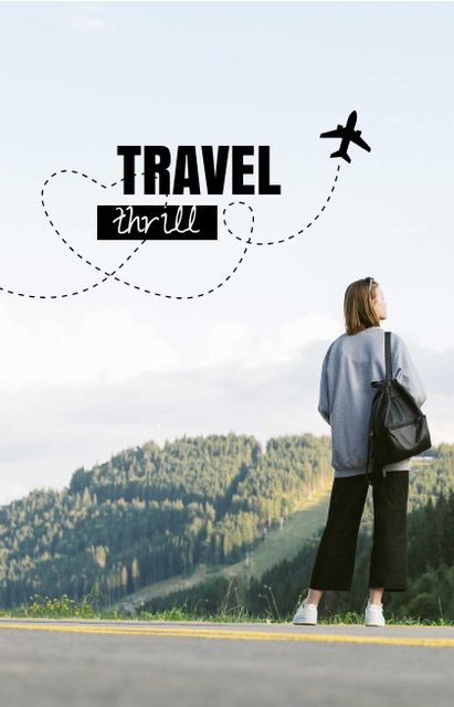 Platilla de diseño Travel Blog Promotion with Woman on the Road IGTV Cover