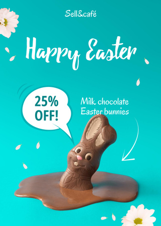 Easter Holiday Sale Announcement Flayer Design Template