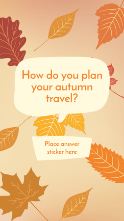 Plantilla de diseño de ¿Cómo planeas tu viaje de otoño? Instagram Story 