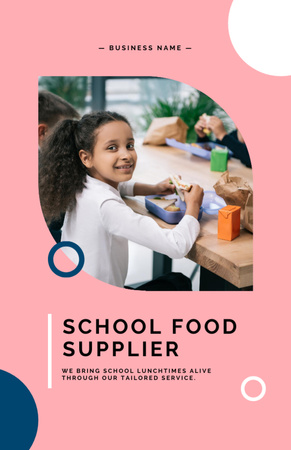Flavorful School Food Digital Promotion Flyer 5.5x8.5in tervezősablon