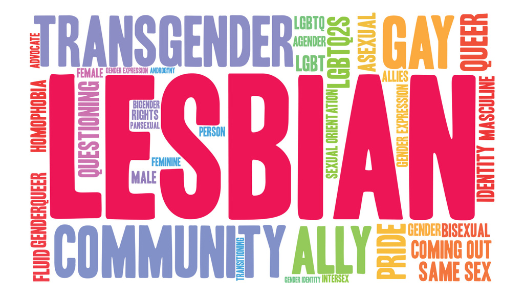 Designvorlage Bright Announcement of Lesbian Visibility Week für Zoom Background