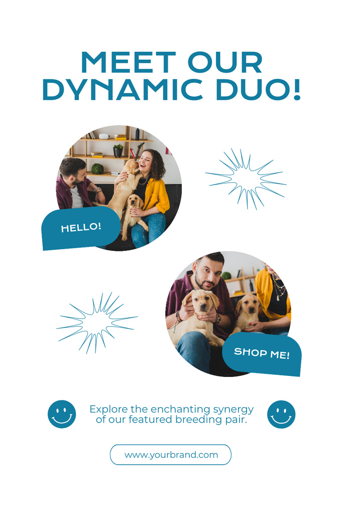 Ontwerpsjabloon van Pinterest van Dog Adoption Promotion