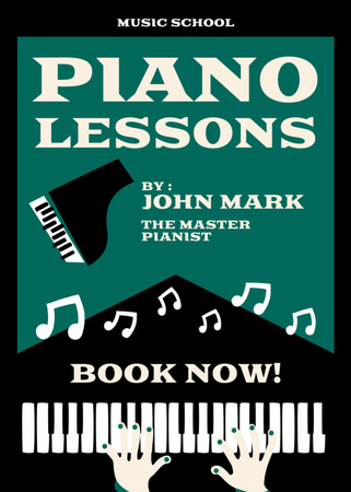 Piano Instructor Service Offer Flayer Design Template
