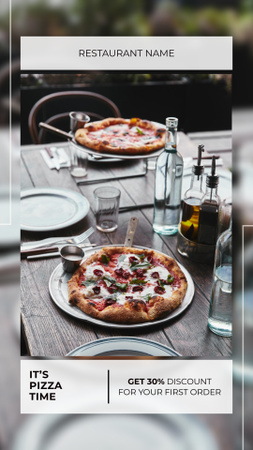 Nemzeti Pizza hónap hirdetése Instagram Story tervezősablon
