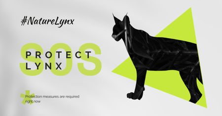 Fauna Protection with Wild Lynx Facebook AD Design Template
