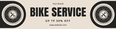 Discount on All Bicycle Services Twitter Design Template
