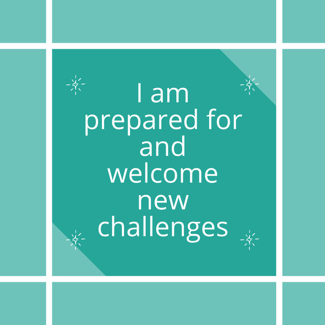 Inspirational Phrase about Challenges in Blue Instagram – шаблон для дизайну