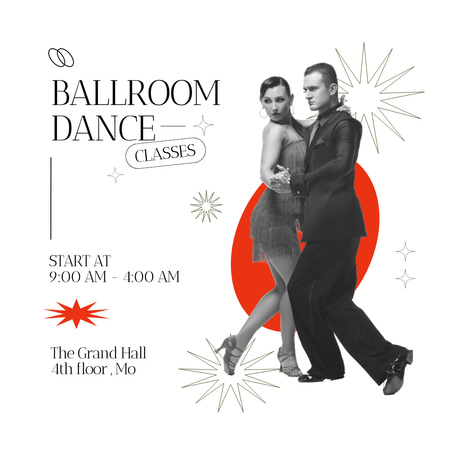 Offer of Learning Ballroom Dancing Instagram Design Template