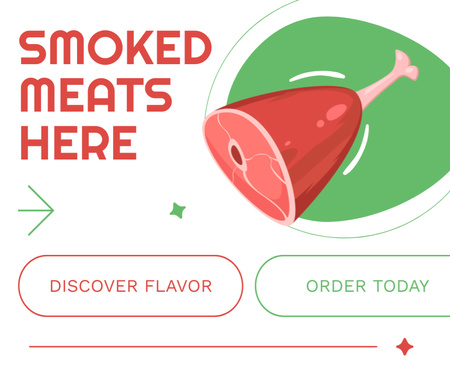 Designvorlage Verkauf von geräuchertem Fleisch für Facebook