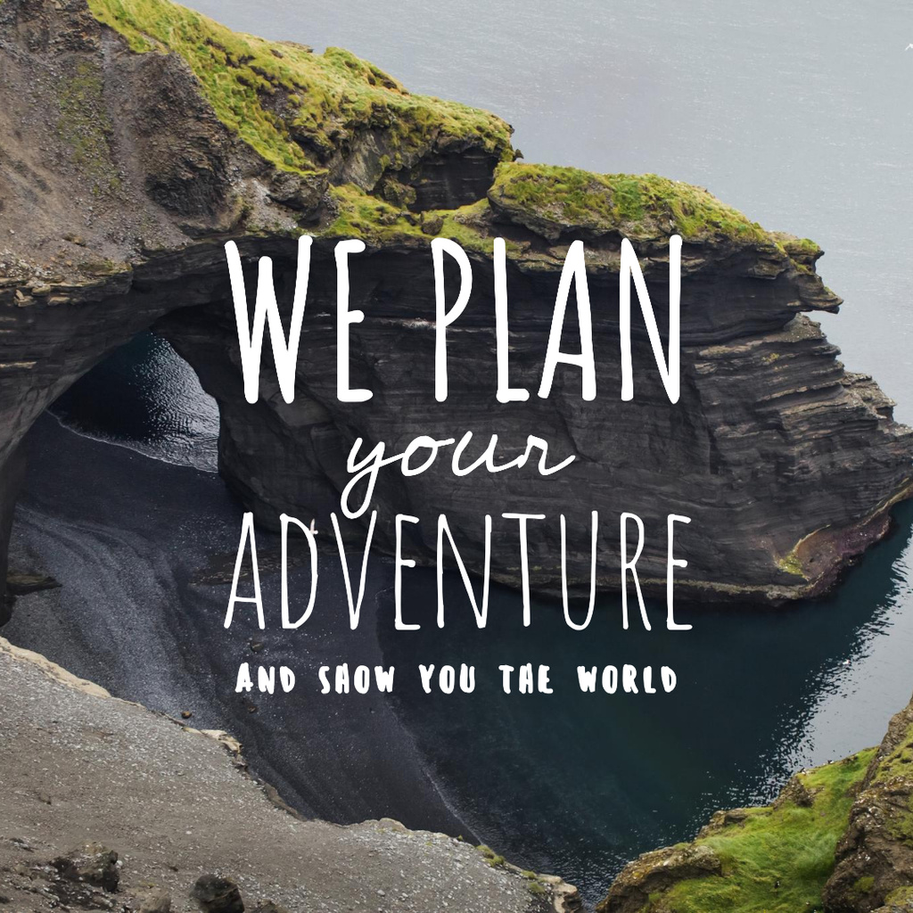Platilla de diseño Travel Agency Offer with Ocean Cliff Instagram