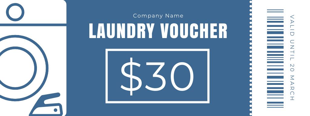 Laundry Service Voucher Offer Couponデザインテンプレート