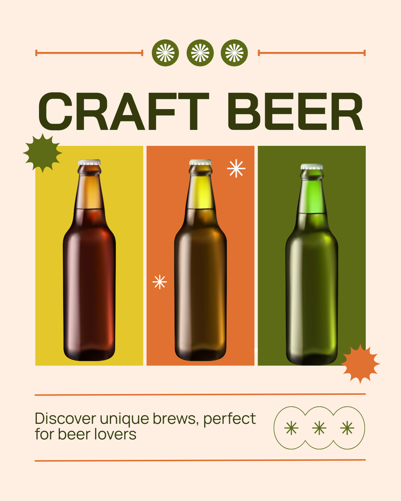 Plantilla de diseño de Best Deal on Craft Beer Instagram Post Vertical 