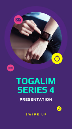 Ontwerpsjabloon van Instagram Story van Smart Watches Presentation Ad