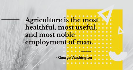Agricultural quote with ear of wheat Facebook AD Design Template
