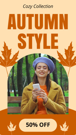 Plantilla de diseño de Offer Discounts for Autumn Style TikTok Video 