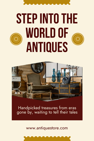 Platilla de diseño Bygone Era Treasures And Furniture Offer Pinterest