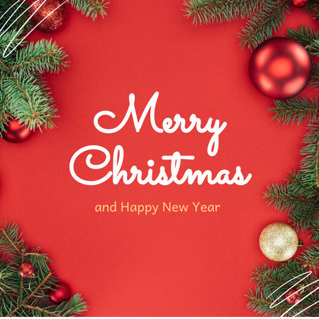 Ontwerpsjabloon van Instagram van Christmas Holiday Greeting