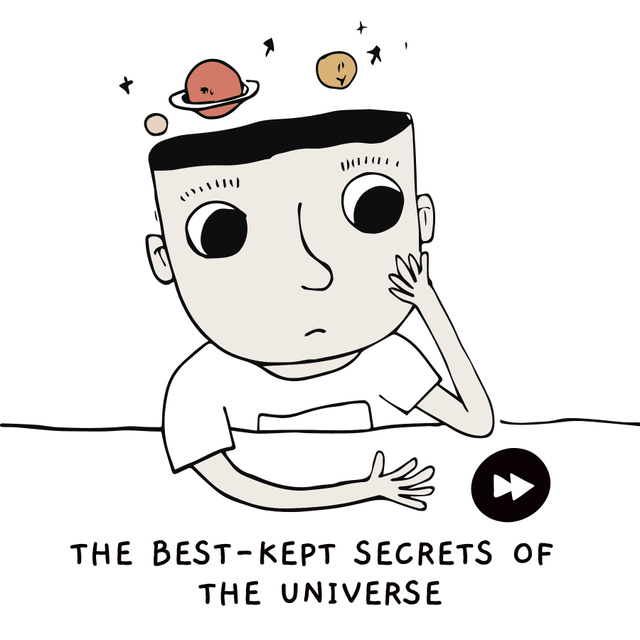 Designvorlage Podcast about Secrets of Universe für Podcast Cover