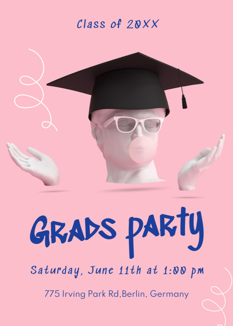Platilla de diseño Special End-of-School Graduation Party Announcement Invitation