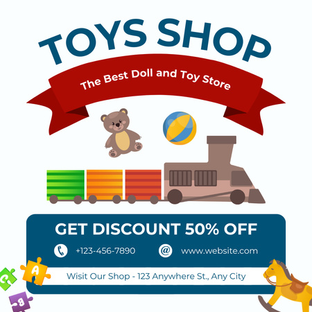 Discount on Various Toys for Children Instagram Design Template
