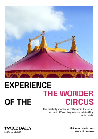 Announcement of Show at Modern Circus Poster Design Template