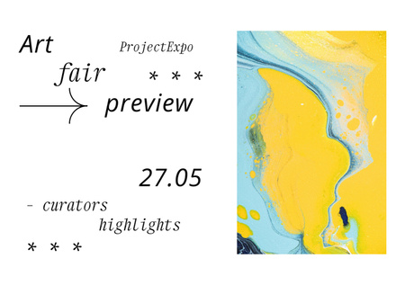 Exquisite Painting And Art Showcase Announcement Flyer A5 Horizontal Πρότυπο σχεδίασης