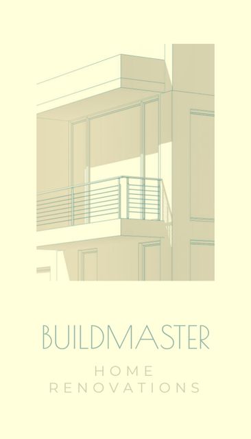Designvorlage Builder Services Offer für Business Card US Vertical