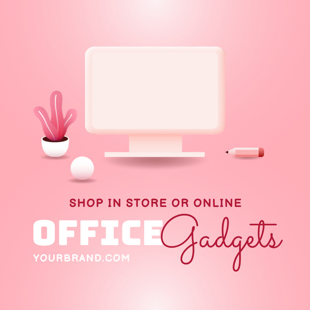 Office Gadgets Sale in Store Animated Post Design Template