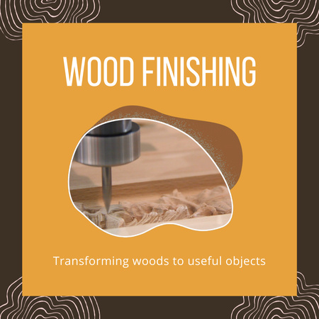 Fine Wood Finishing Service Promotion Animated Post Design Template