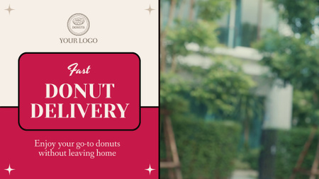 Platilla de diseño Best Donuts Delivery Service Offer Full HD video
